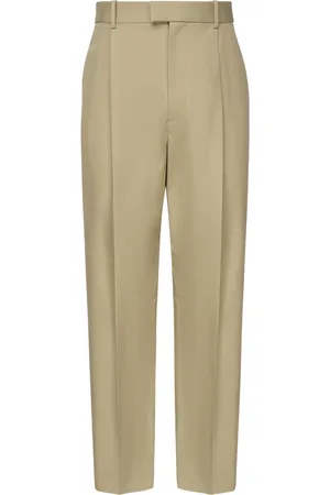 Bottega Veneta Flint Cotton Straight Leg Trousers