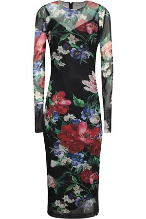 Dolce & Gabbana Midi Dresses, female, , M, Floral Wrap Midi Dress