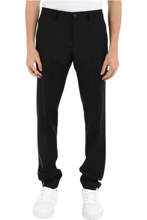 Patrizia Pepe Slim-fit Trousers, male, , S, Stretch wool trousers with hidden closure