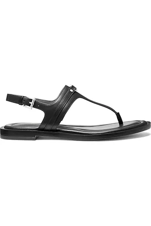 Michael Kors Flat Sandals, female, , 4 UK, T-bar Sandals Leather Buckle