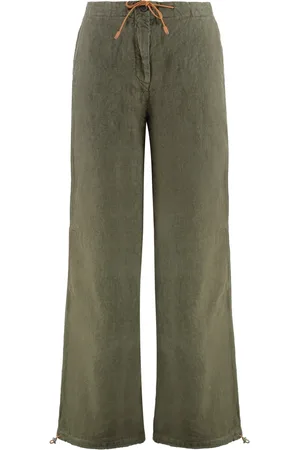 120% Lino Wide Trousers, female, , S, Wide Leg Linen Trousers