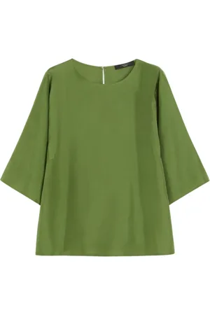 Max Mara Blouses, female, , L, Silk Blouse with Jersey Insert
