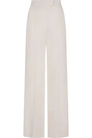 Alexander McQueen Wide Trousers, female, , S, Wide-Leg Bone Trousers