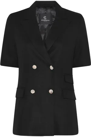 Bruuns Bazaar Double-Breasted Blazer with Short Sleeves