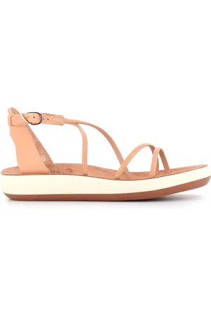 Ancient Greek Sandals Flat Sandals, female, , 7 UK, Leather Sandals with Side Buckle