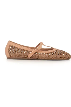 Ancient Greek Sandals Ballerinas, female, , 6 UK, Ballerina Sandals in Raffia and Leather