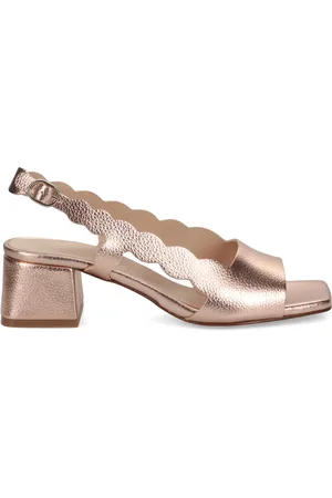 SANGIORGIO High Heel Sandals, female, , 2 UK, Golden Block Heel Sandals