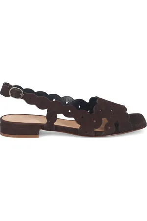 SANGIORGIO Flat Sandals, female, , 4 UK, Suede Sandals