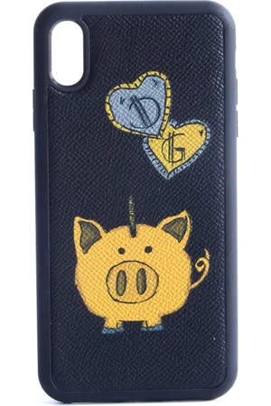 Dolce & Gabbana Phone Accessories, male, , ONE SIZE, Piggy Bank Print iPhone Case
