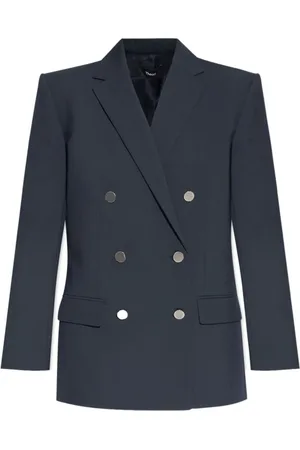 THEORY Blazers, female, , S, Oversized Double-Breasted Wool Blazer