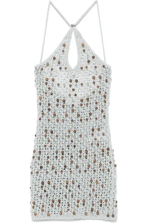 COPERNI Grey Short Dress with American Neckline