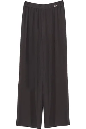 Karl Lagerfeld Wide Trousers, female, , S, Karl Dna Plisse Beach Trouser