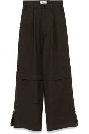 Ami Cargo Trousers with Zipped Ankles