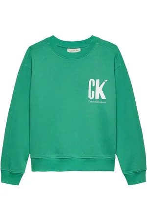 Calvin Klein Sweatshirts, unisex, , 4 Y, crewneck lightweight cotton sweatshirt
