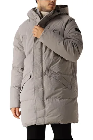 Pure Path Grey Padded Regular Fit Jacket