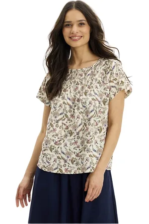 In Front Blouses, female, , M, Ella Blouse with Pleats Multi Rose