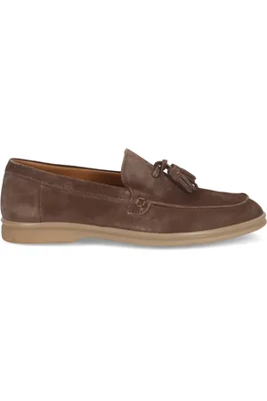 SANGIORGIO Loafers, male, , 10 UK, Dove Grey Tassel Loafer