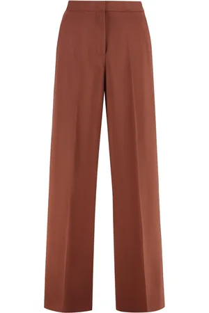 Pinko Wide Trousers, female, , M, High-Waist Wide-Leg Trousers with Pockets