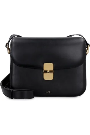 A.P.C. Cross Body Bags, female, , ONE SIZE, Leather Crossbody Bag with Snap Closure