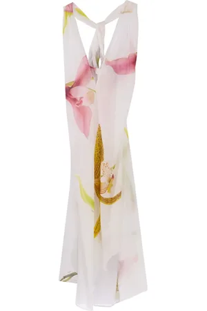 GENNY Maxi Dresses, female, , S, Orchid Print Long Cotton Dress