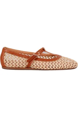 Ancient Greek Sandals Raffia T-strap Ballerina Shoes