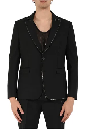 Patrizia Pepe Blazers, male, , XL, Single-breasted jacket with applications