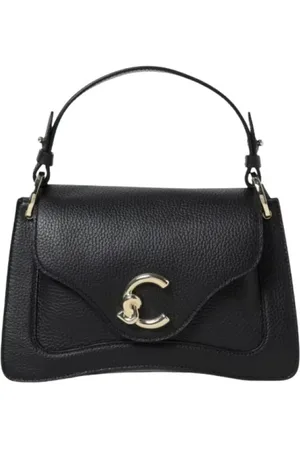 Coccinelle Handbags, female, , ONE SIZE, Grained Leather Shoulder Bag with C-Me Logo