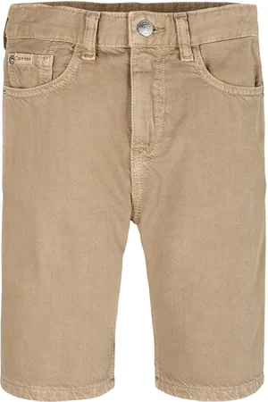 Calvin Klein Shorts, unisex, , 12 Y, Sand denim elastic Bermuda shorts