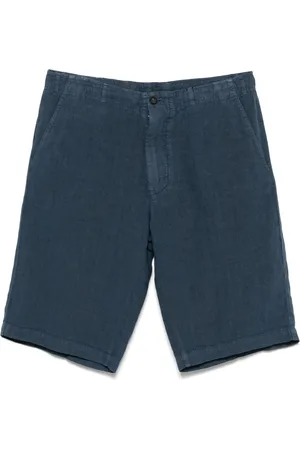 corneliani Casual Shorts, male, , 2XL, Linen Shorts with Pockets, Made in Italy
