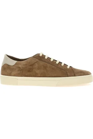 Brunello Cucinelli Sneakers, male, , 7 UK, Leather Trainers with Rubber Sole