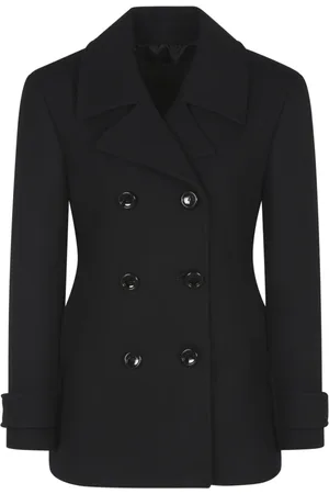 VALENTINO Compact Coat Jacket with Shoulder Pads