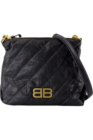 Balenciaga Shoulder Bags, female, , ONE SIZE, Quilted Crushed Calf Leather Shoulder Bag