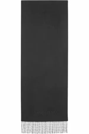 Saint Laurent Winter Scarves, male, , ONE SIZE, Cashmere Embroidered Fringed Scarf
