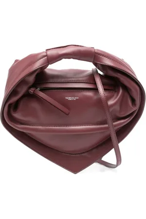 Federico Cina Handbags, female, , ONE SIZE, Bordeaux Leather Handle Bag
