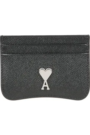 Ami Leather Cardholder with Silver Monogram Pattern