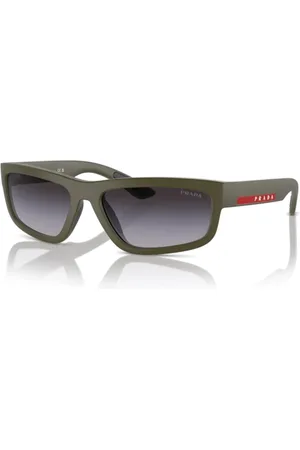 Prada Dynamic Rectangular Sunglasses with Special Zipper Design