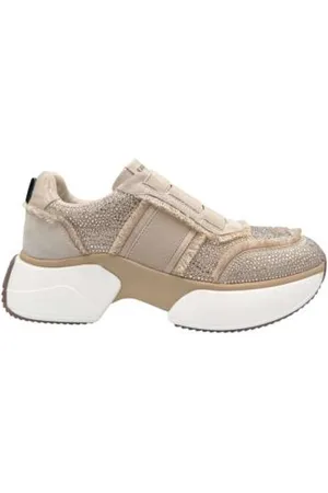 Jeannot Sneakers, female, , 3 UK, Shimmering Sand Sneaker with Micro Rhinestones