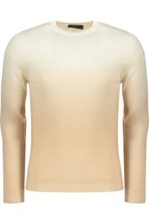 MOORER Ribbed Wool Blend T-shirt with Faded Dye