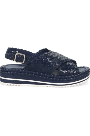 Pon´s quintana Flat Sandals, female, , 4 UK, Platform Sandal with Crossed Canopy