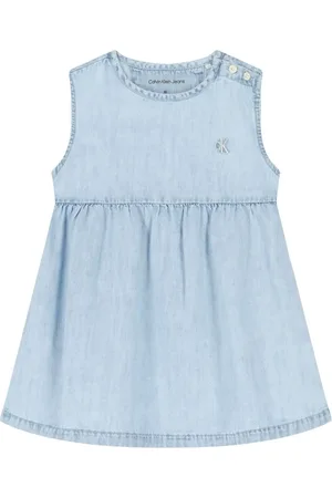 Calvin Klein Sleeveless Cotton Denim Dress