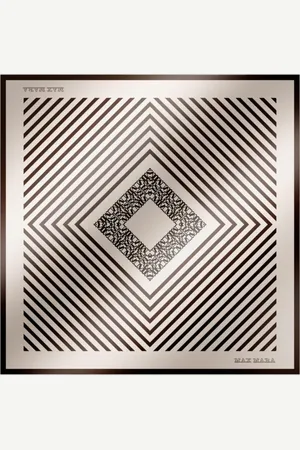 Max Mara Striped Silk Scarf Collection Print