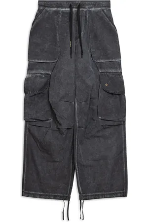 A PAPER KID Drawstring Cargo Trousers with Elastic Waist
