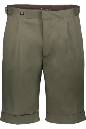 MOORER Cotton Bermuda Shorts with Cuffed Hem