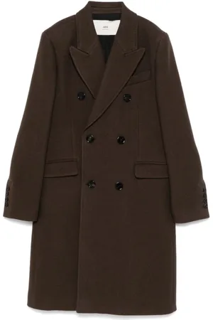 Ami Double-Breasted Coats, female, , XS, Double-Breasted Long Coat