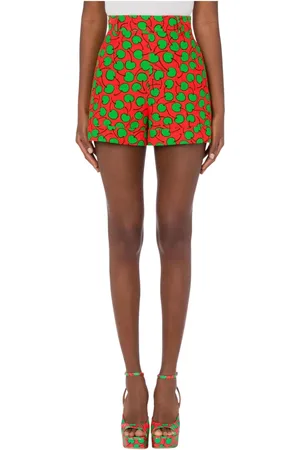 Moschino Red Cherry Print A-Line Shorts