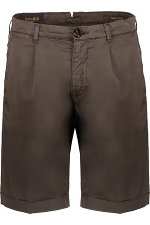 MOORER Casual Shorts, male, , S, Cotton Bermuda Shorts with Cuffed Hem