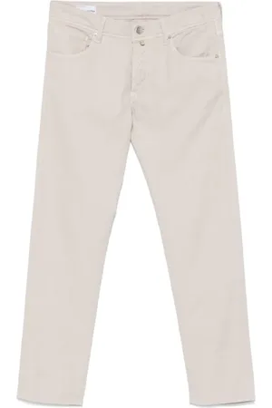 Incotex Logo Patch Slim Fit Trousers