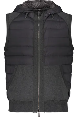MOORER Vests, male, , L, Goose Down Hooded Bodywarmer Jacket