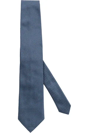 Ermenegildo Zegna Ties, male, , ONE SIZE, Silk Floral Geometric Tie