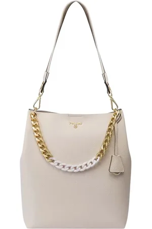 Pollini Shoulder Bags, female, , ONE SIZE, Ivory Hobo Bag Darlene Double Granato